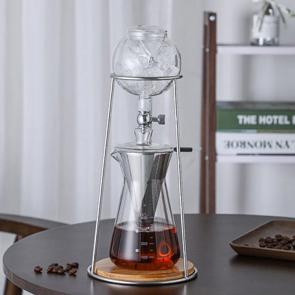 Ice-drip coffee pot teapot stand set ice-drip household drip-type hydraulic hand-pour cold brew tea dripping pot