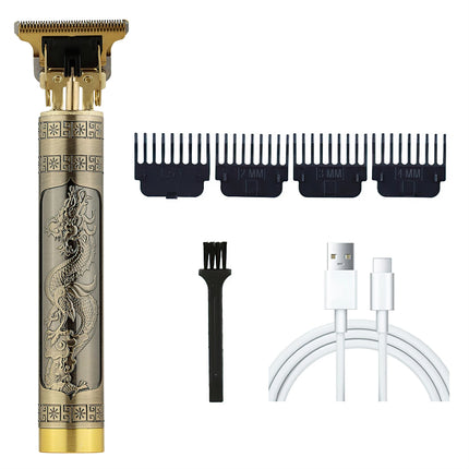Vintage Hair Clipper Electric Hair Trimmer USB Charging Hair Cutting Machine Portable Shaver Professional Barber Men's Gifs