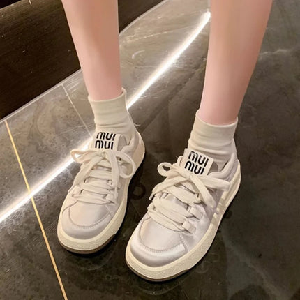 Women's Thick Soled Casual Board Shoes 2025 New Spring and Summer Sports Shoes Women's Shoes Soft Soled Comfortable Sports Shoes