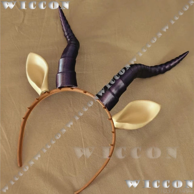 Zoo Cartoon Movie Adult kid 2025 Gazelle HORN Hair Decor Cosplay Hairband Purple Brown Stage Sparkle Shakiraas Navidad Carnival