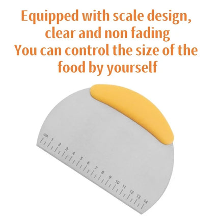 Stainless Steel Pastry Cutter Dough Scraper Pizza Chopper with Ergonomic Handle Kitchen Baking Tools for Flour Scale Dough