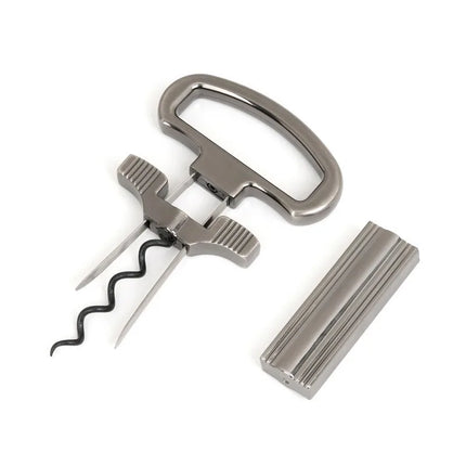 JUSTINLAU 2-in-1 Wine Bottle Opener Stainless Steel Open The Wine Cork Household Wine Stopper Clamp Steel Needle Bottle Opener