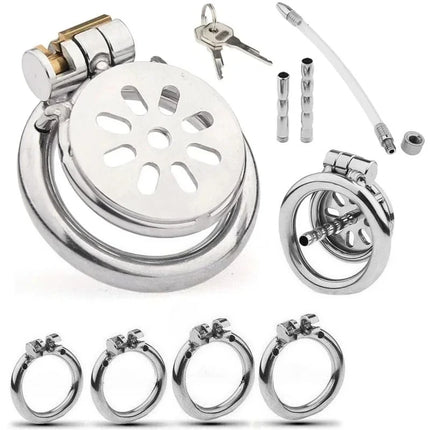 Male Super Mini Chastity Cage Stainless Steel Chastity Device Penis Cage Cock Ring With Lock Sex Toys For Men BDSM Sissy