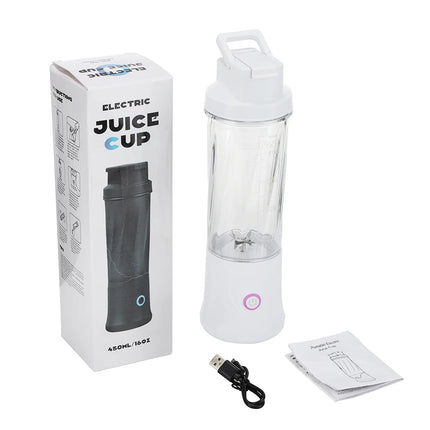 12 Blades Portable Fruit Juicer 450ml Electric Juice Cup Rechargeable Mini Blender Ice Crusher Shakes And Smoothies Maker