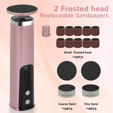 Electric Foot Callus Remover 6 Speed Adjustable Foot File Nail Grinder, Professional Pedicure Tool for Dead Skin 2 in 1 | Gifts
