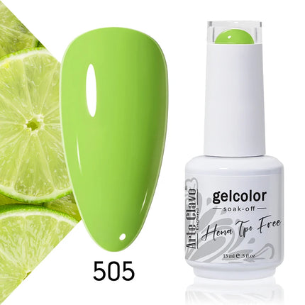 Arte Clavo Red Color Series Nail Polish UV Soak Off Varnish 15ml Manicure Nail Art Long-lasting Hema Tpo Free Gel Nail Polish