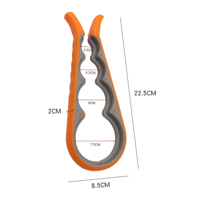 LMETJMA Jar Opener for Weak Hands 5 in 1 Multi Function Can Opener Bottle Opener Kit with Non Slip Silicone Handle JT175