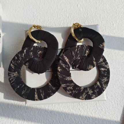 Original Design Handmade Custom Silk Earrings Exaggerated Large Hoops Fashionable Minimalist Women's Large Loop Earrings