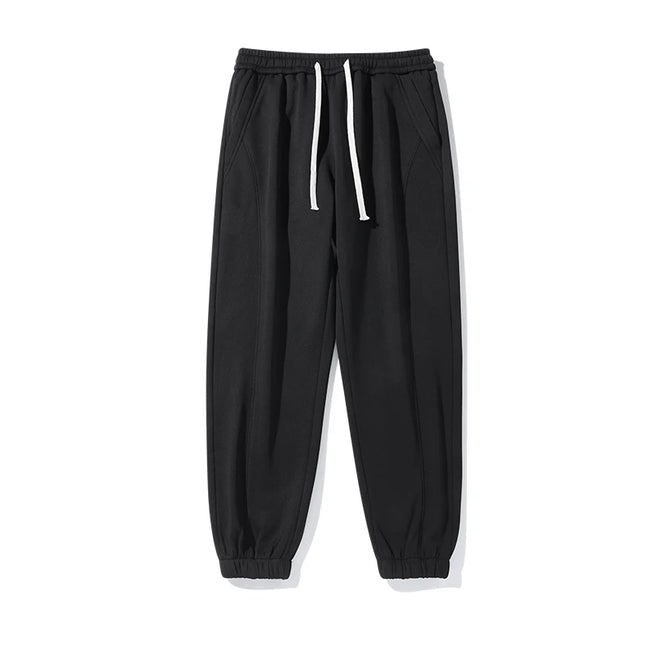 DUKEEN 500G Heavyweight Fleece Men's Sweatpants Winter New Thick Warm Sports Casual Knit Joggers Men's Clothing