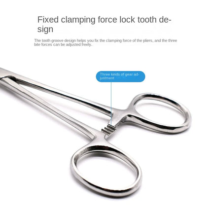 Stainless Steel Locking Forceps Arterial Surgical Clips Curved Straight Fishhook Forceps Hemostatic Forceps Hand Tools