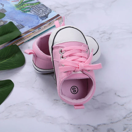 0-18months Unisex Baby Sneakers Anti-Slip Soft Flat cute Sole Prewalker Shoes for Baby boys girls