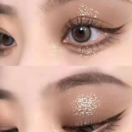 Long-Lasting Glitter Eyeshadow -Radiant High Shine,Face and Eye Highlighter,Sparkling Powder Eye Makeup for Eyelids & Cheekbones