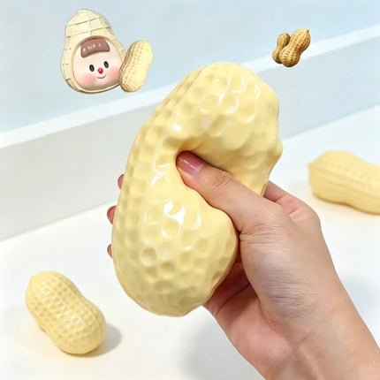Asmr Sensory Peanut Squishy Toy Crunchy Buttery-soft Squeeze Stress Ball Simulated Fidget Toy For Adults Relaxation