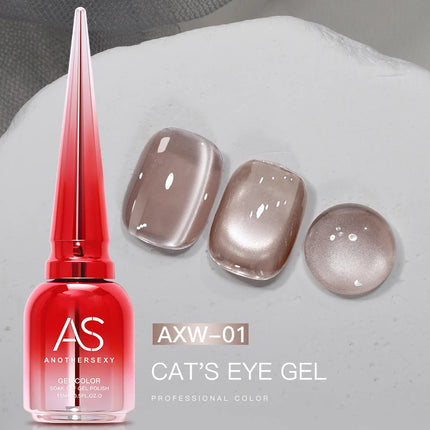 AS 15ml Luxury Coffee Cat Nail Gel Polish Tpo Free Soak Off UV LED Dark Brown Cat Eye Manicure Gel Polish Nail Art Varnish Gel