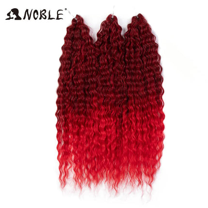 Noble 24Inch 300g Crochet Hair Curl Hair Water Wave Ombre Blonde Twist Crochet Hair Braid Hair Deep Wave Braiding Hair Extension