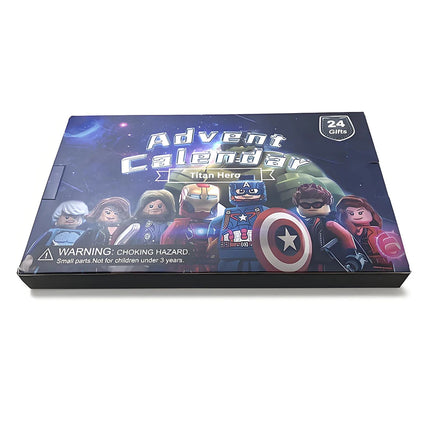 New Year Marvel Advent Calendar Box Countdown Avengers Spiderman Iron Man Anime Minifigures Model Children Christmas Toy Gift