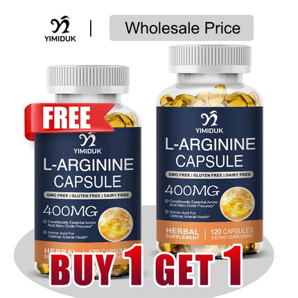Buy 1 Get 1 Free! L-Arginine Supplement, Support Blood Flow, Energy & Heart Health, Pre-Workout Pump, Muscle Growth & Endurance