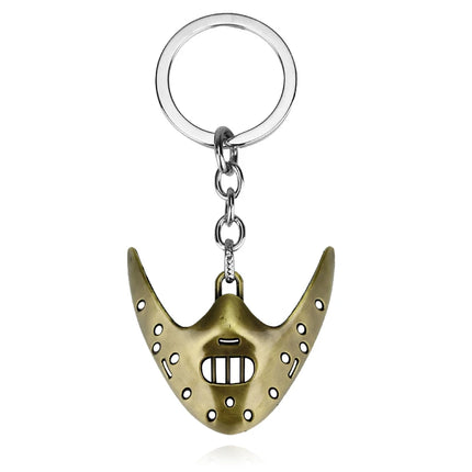 Movie Jewelry The Silence of The Lambs Mask Hannibal Lecter Keychain Pendant Necklace Jewelry Gifts Unisex Accessories