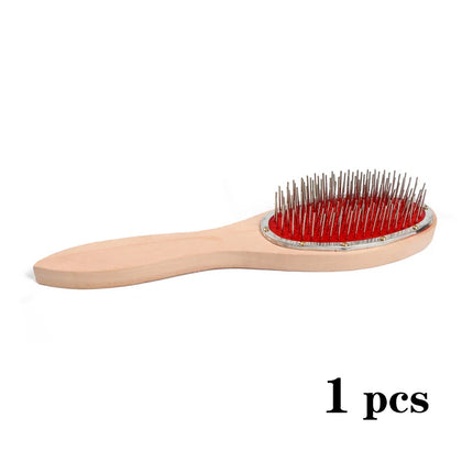 Yajukai 1Pc Brush Hair Wig Care Women Natural Healthy Bamboo Wooden Handle Needle Scalp Anti-Static Hair Brush Comb