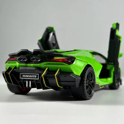1:32 Lamborghini Revuelto Supercar Alloy Metal Diecast Model Car High Simulation Collectibles Children Toy Cars Sound And Light