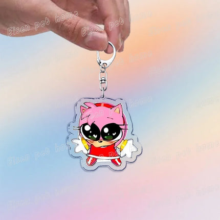 Cute Cartoon Hedgehog Keychain Accessories Bag Charms Anime Animal Meme Keychains Keyrings Jewelry Fans Gift