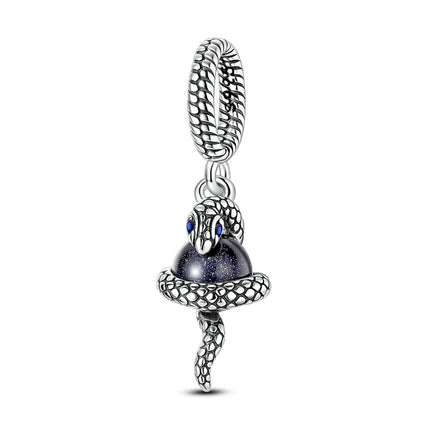 Hot Sale 925 Sterling Silver Cute Panda Beads & Penguin Dangle Charm Fit Snake Bracelet Boutique Necklace Black Pendant Gift