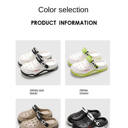 New fashion sandals Men's EVA casual comfortable hole garden shoes outdoor men's beach sandals indoor home unisex slippers