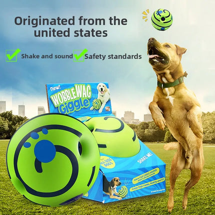 Dog Toys Wobble Wag Giggle Glow Ball Interactive Dog Attention Toy Fun Giggle Sounds Ball when  perros accesorios jouet chien