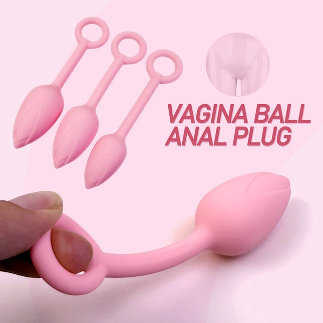1pc, Silicone Vaginal Dumbbells Flower Shape With Scale Vaginal Muscle Training Ball Anal Plug Butt Plug Adult Sex Toys