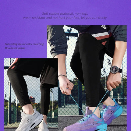 Sneakers Men Mesh Breathable Running Shoes Unisex Light Soft Thick Sole Hole Couple Shoes Athletic Sneakers Women Shoes Sport