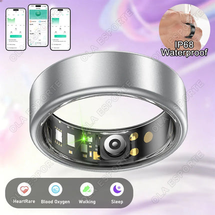 2026 Smart Ring Blood Pressure Heart Rate Sleep Monitoring Smartring IP68 & 5ATM Waterproof Sport Various Colors rings Man Women