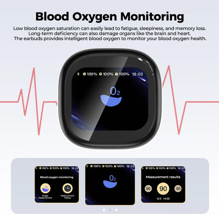 HTC NE46 Heart Rate Monitoring Wireless Headphones AI Translator  Bluetooth Earbuds 10hrs Long Battery Life Bluetooth Earphones