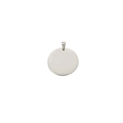20pcs/lot 304 Stainless Steel Mirror Polished 20mm 25mm Disc Round Tag Pendant for Bracelet Necklace DIY Jewelry Charm