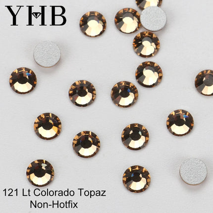 YHB 101-133Cold Fixation Crystal Cristales Flatback Silver Back Non Hotfix Rhinestones For Bags Shoes Garment Phone DIY Nail Art