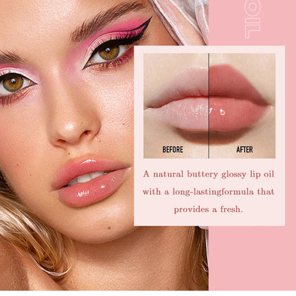 MAGIC CASA 6-Piece Set Water-Gloss Jelly Lip Oil - Plumping, Hydrating, Makeup Base, Long-Lasting Moisture