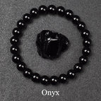 24 Onyx / 19cm-7.5inch / 8mm beads