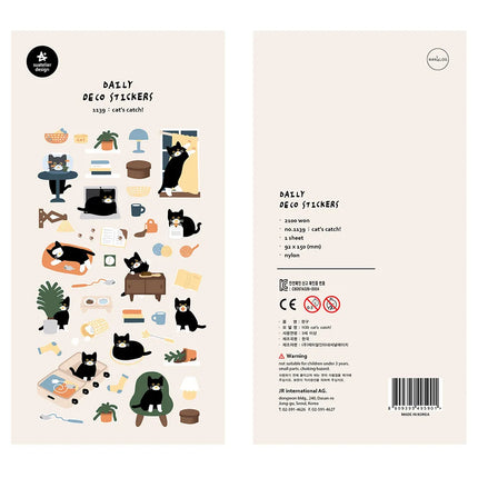 Korean Brand Suatelier Collection Daily Food Vlog Stickers DIY Scrapbooking Journey Diary Stationery Stickers Supplies