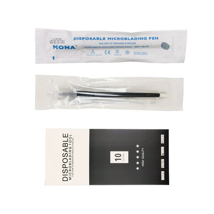10/50Pcs 0.15mm 18U Microblading Disposable Manual Pen Permanent Makeup Eyebrow Tattoo Pen