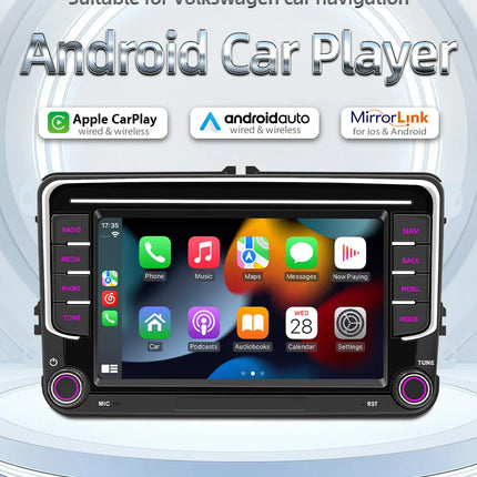 BQCC 7" Android 13 Octa Core Car Player Mirrorlink Carplay WIFI GPS For Volkswagen VW CC Passat B7 Polo Golf 5 6 Jetta mk5 mk6