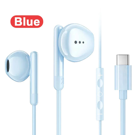 Type-C Wired Headphones  For Samsung Galaxy S24 S23 S22 3.5MM in-Ear Headphone A53 A52 Note 20 USB-C Earphone  HiFi Bass Stereo