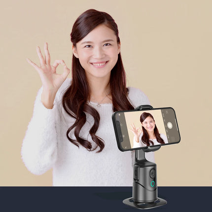Auto Face Tracking Tripod 360° Rotation Auto Tracking Phone Holder Multi-color Fill Light Follow-up Gimbal Stabilizer for Video