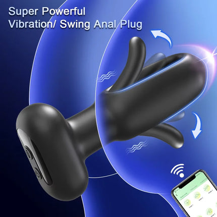 APP Control Prostate Massager Vibrator Wireless Bluetooth Butt Plug for Men Gay Anal Vibrating Female Adult Sex Toys for Couples