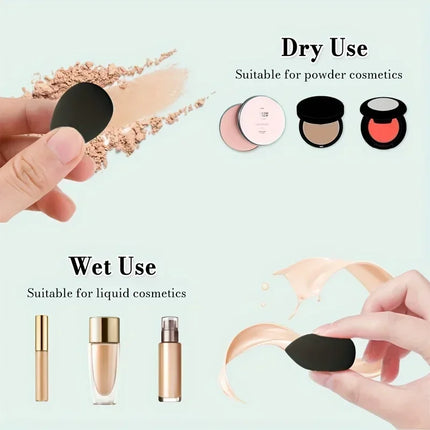6/12PCS Mini Makeup Sponges Set - Latex-Free Dual Use for Foundation/Concealer Travel Size Hypoallergenic