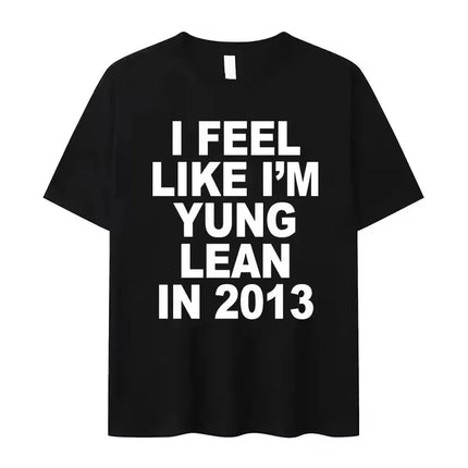 Yung Lean Unknown Death 2002 Album Tour T Shirt Man Fashion Casual Short Sleeve T-shirts Unisex High Quality Tshirt