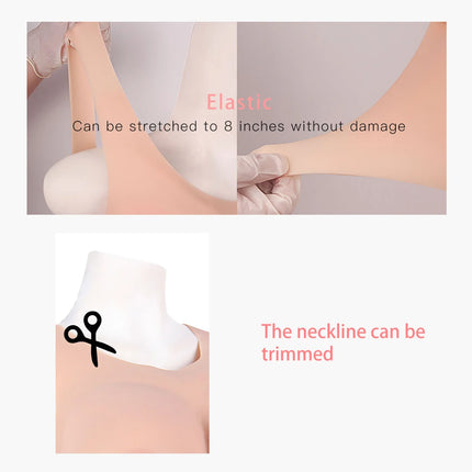 CYOMI Silicone Fake Breast Forms Boobs Artifical Huge Chest for Crossdresser Transvestite Sissy Drag Queen Shemale Cosplay