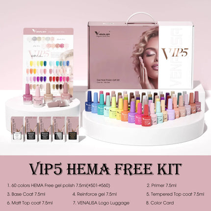 7.5ml Venalisa TPO FREE HEMA FREE Gorgeous Color Nail Gel Polish Long Wear Soak Off UV LED Gel Varnish Nail Manicure Gel Varnish