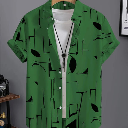 Simple Men's Shirt 3D Printed Retro Fashion Topshort Sleeve Beach Sweatshirt Street Hawaii Short Sleeved Shirt Men's Clothing