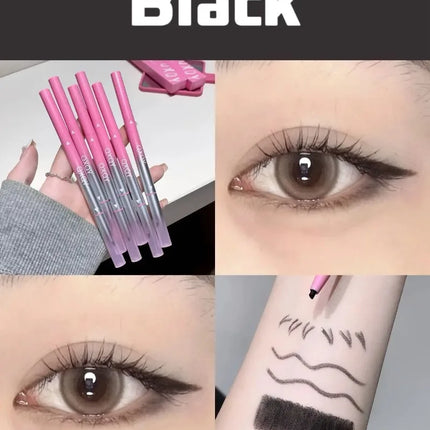 2 in 1 Punk Red Eyebrow Eyeliner GelPencil with Angled Brush Smudge-Proof Waterproof Smooth for Brow & Lying Silkworm Eye Makeup