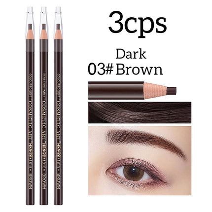 3pcs/1pc HENGSI Waterproof Sweat Resistant Eyebrow Pens, Anti Smudge, Durable, Not Easy to Fade, Multi Color Cosmetic Pens