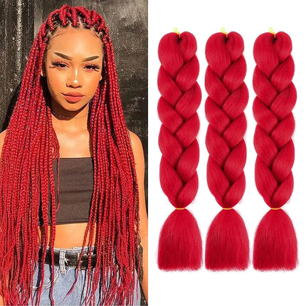 Synthetic African Braided Ombre Braiding Hair Braid Hair Extensions 3Pcs Pre Stretched High Temperature Crochet Braiding Hair